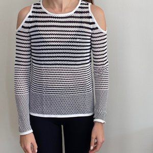 rag & bone Black White Knit Top Size XXS